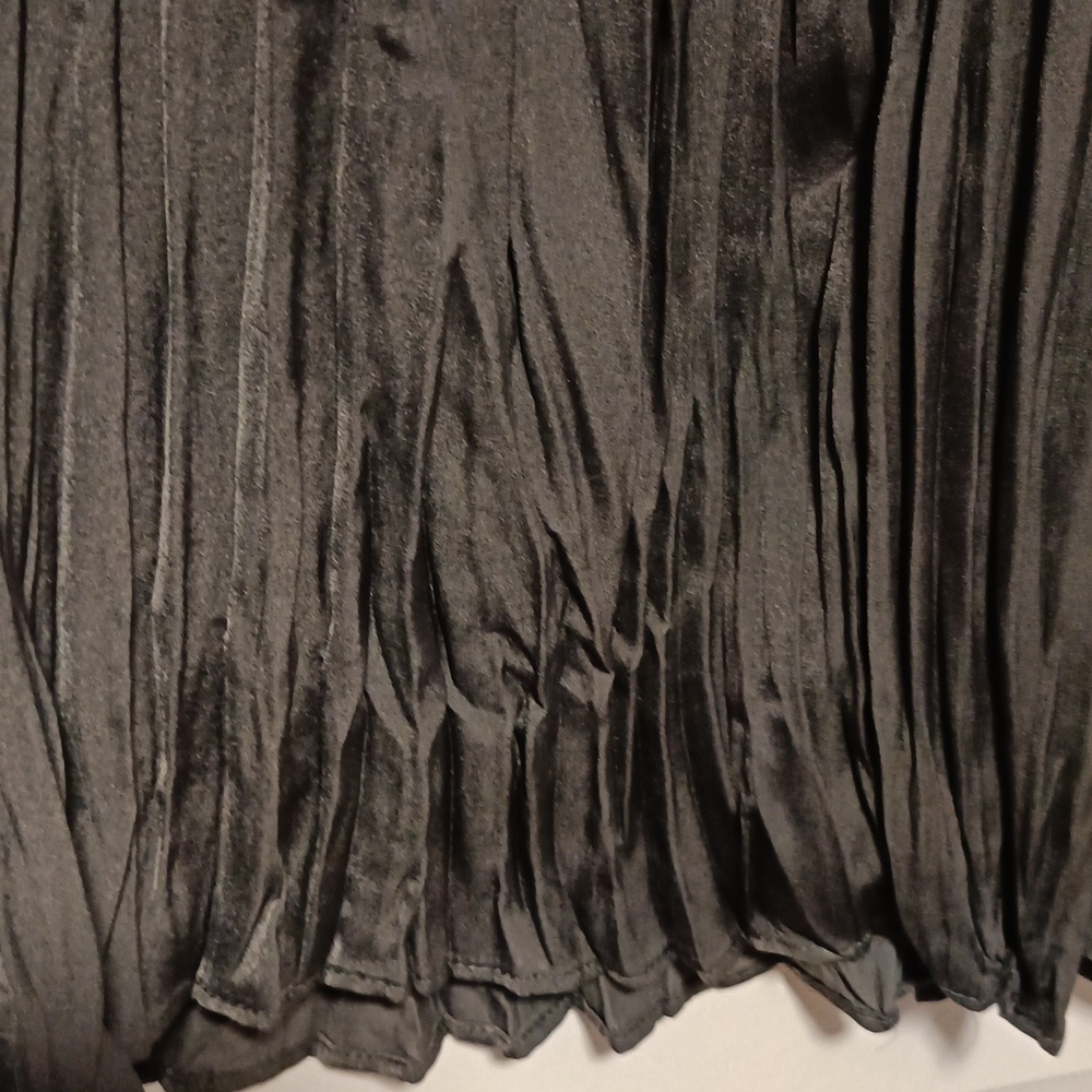 M🍂Charcoal Gray Maxi A-Line Skirt with Pleats - Picture 6 of 9